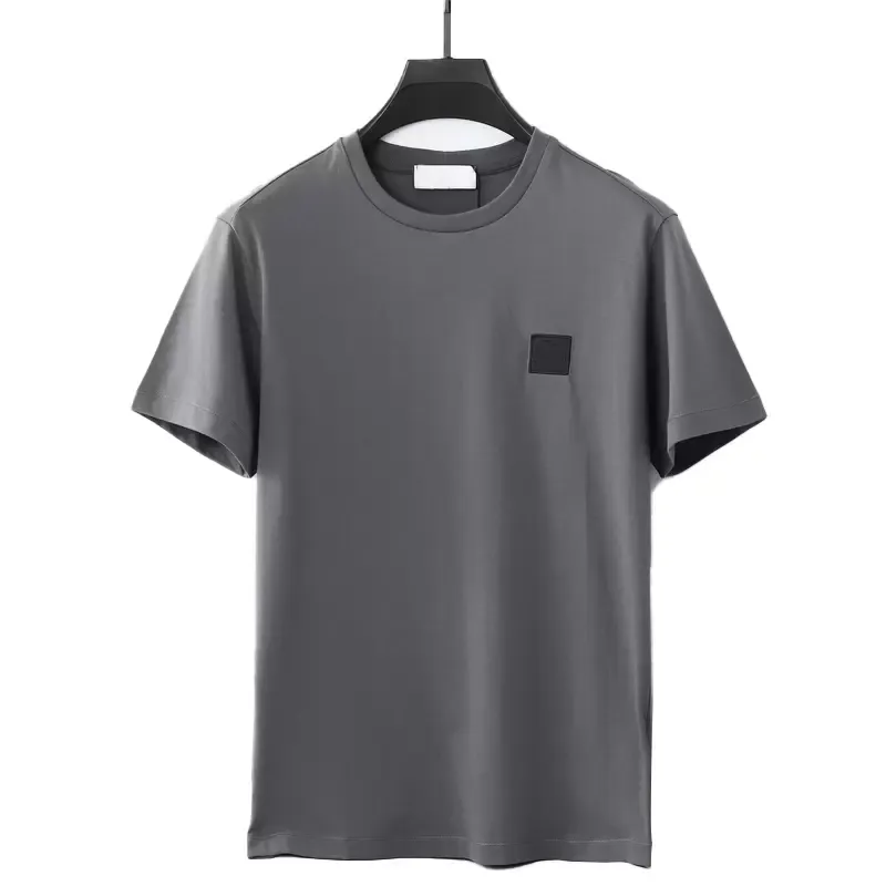 Designa nya mens t-shirts grossist mode män tung bomull soild kläder kort