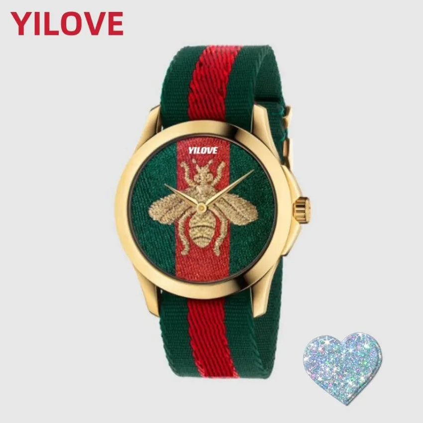 Montre de Luxe Nylon Strap Quartz Fashion Unisexe montre 40 mm Bee Tiger Shape Mission Designer Clock Wholesale en acier inoxydable