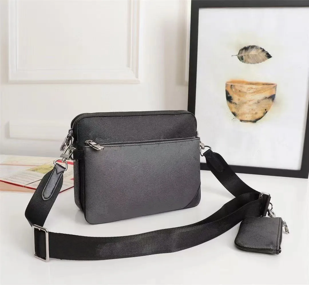 Original Single Dermis Handbags Men Leather TRIO Messenger Bags Luxury ...