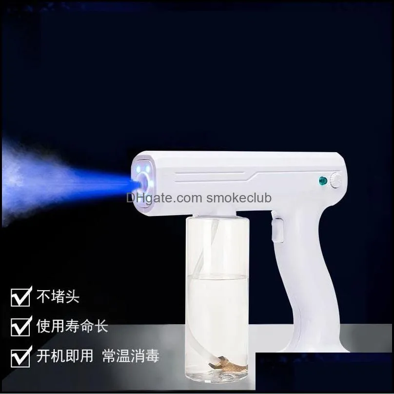 Hot sale Handheld wireless nano spray gun blue ray anion atomiztion disinfection sprayer big power household cleaning tools