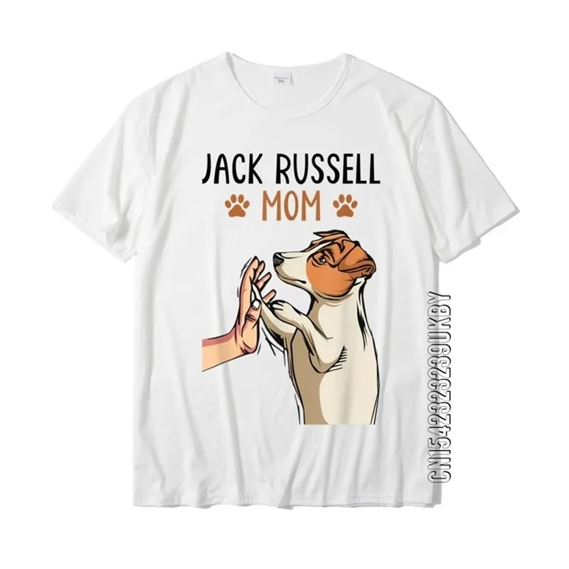 Jack russell terrier maman mignon chien maman drôle de femmes t-shirt imprimées t-shirts coton hommes s tshirts spécial 220705