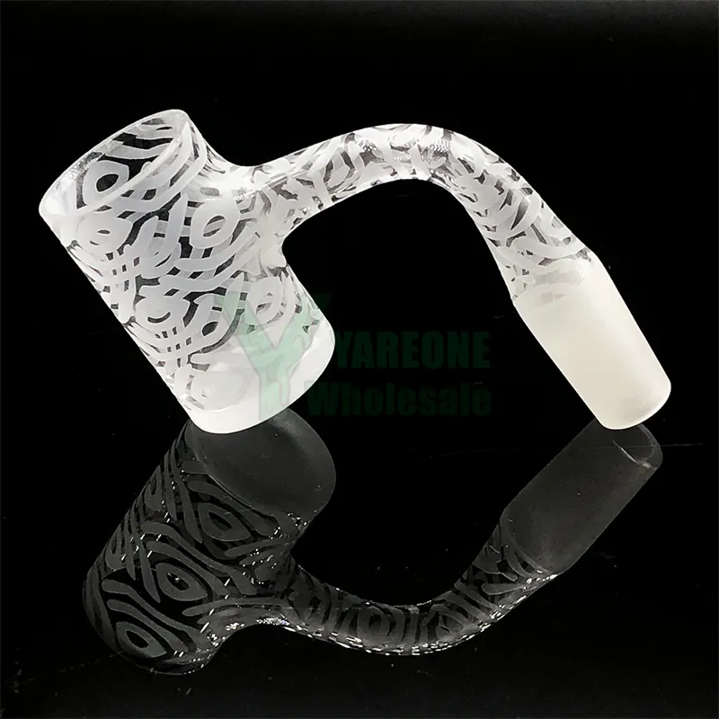 Banger à quartz sablé à soudure complète Ongles à fumer Bord biseauté 90 degrés Mâle 25 mm Seau Banger 14 mm 10 mm pour conduites d'eau en verre Bongs Oil Dab Rigs YAREONE Vente en gros