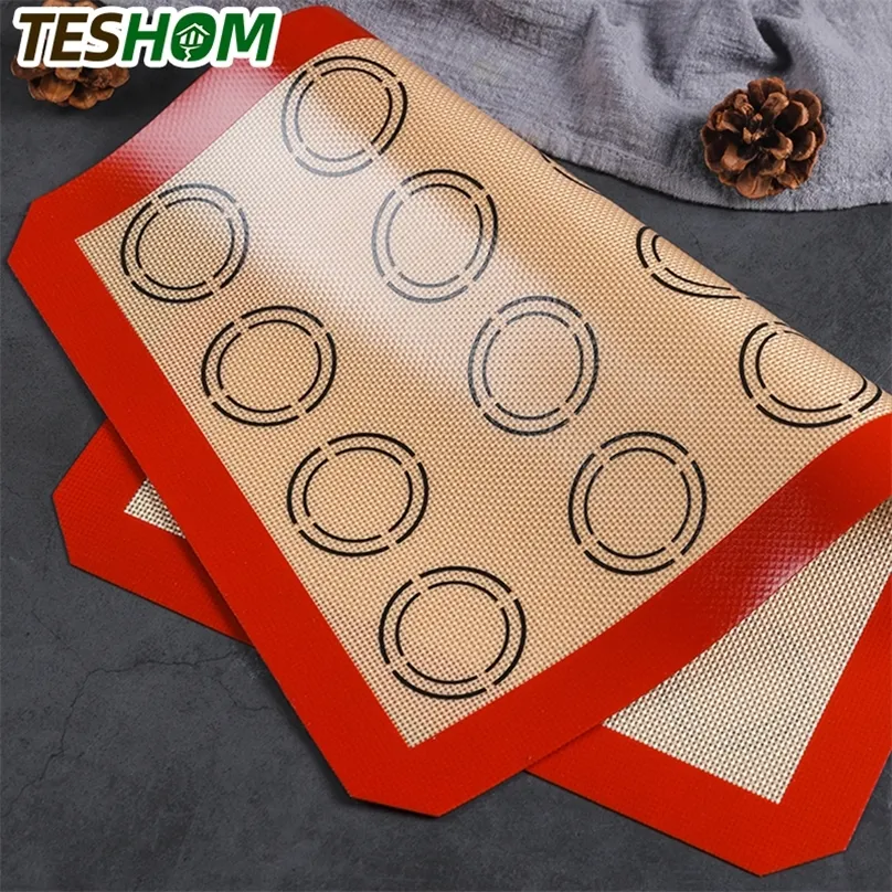 Silikon Macaron Baking Mat for Bake Pann MacaroonPastryCookie Making Professional Grade Nonstick 220618