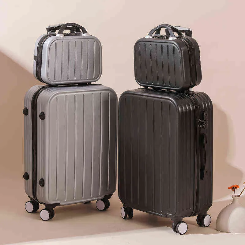 Trolley Suitcase '' 'Inch Rolling Travel Bagage on Wheels Carry Cabin Bag Fashion Set J220708 J220708