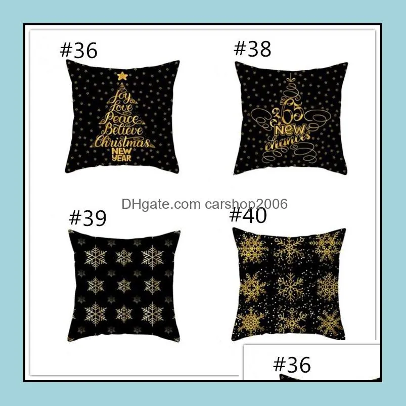 taoup gold black snowflake merry christmas pillowcase xmas decor for home decor for christmas ornaments xmas noel santa wy889 hb