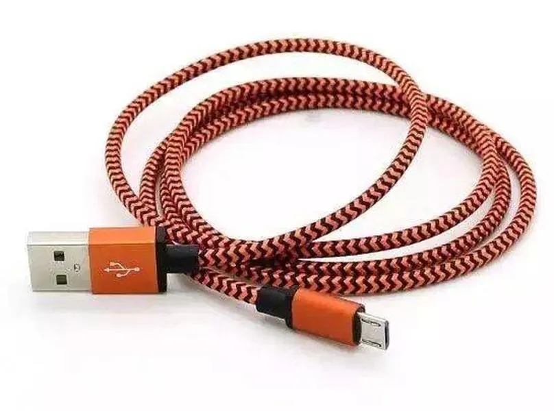Type C USB pour S8 tissu Nylon tresse câble Micro USB plomb connecteur métallique ininterrompu cordon de chargeur