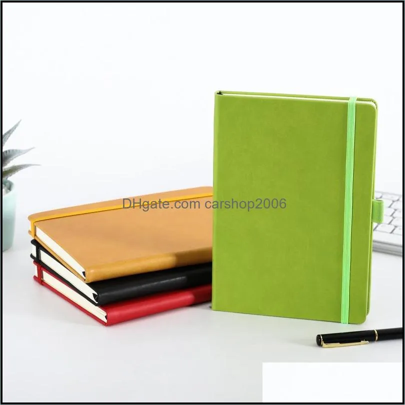 Bloc-notes A5 Agenda quotidien Agenda de poche Bande élastique Journal Journal Pu Lea Dh7Vt