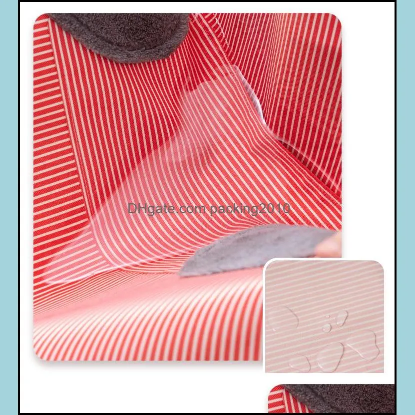 household waterproof hand-wiping aprons kitchen apron towel stripes plaid adjustment anti-fouling oil-proof adult home work wy1357