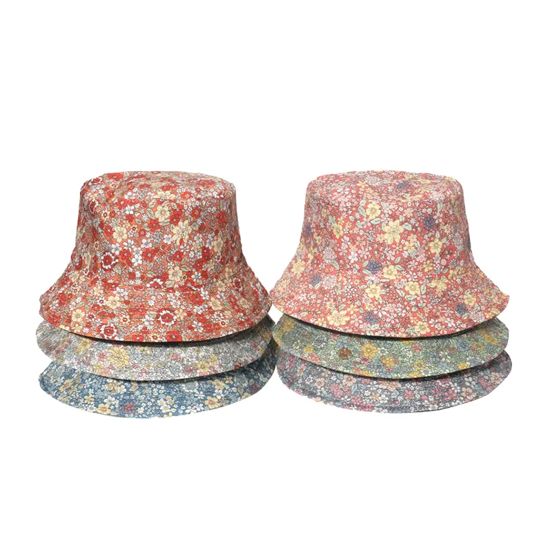 Nouveau mode printemps été Panama Bob Caps Floral seau chapeaux pour femmes dames