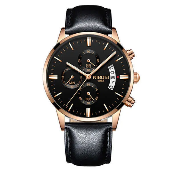 Montre de 2021 luxe Relogio Masculino hommes montres célèbres hommes tenue décontractée montre NIBOSI militaire montres à quartz Saat cadeau