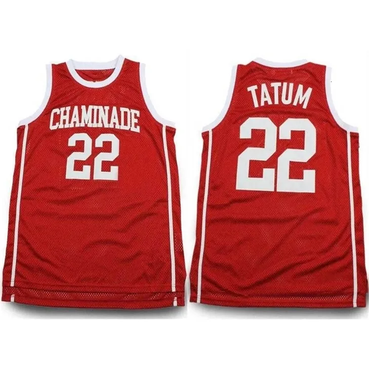 Xflsp Nikivip Chaminade College Preparatory School Jayson Tatum # 22 Maillot de basket-ball rétro rouge pour hommes cousus avec numéro personnalisé et nom