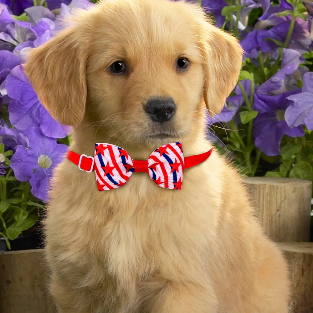 Patriotic dog bow shop tie