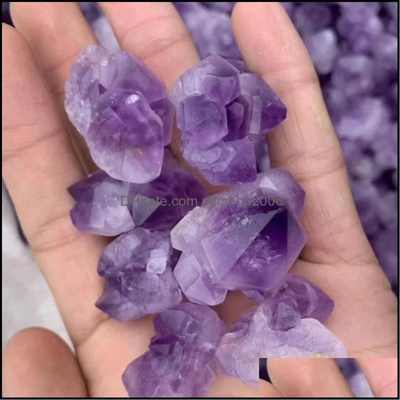 irregular natural purple color stone gemstones for handmade pendant necklaces jewelry making diy accessories