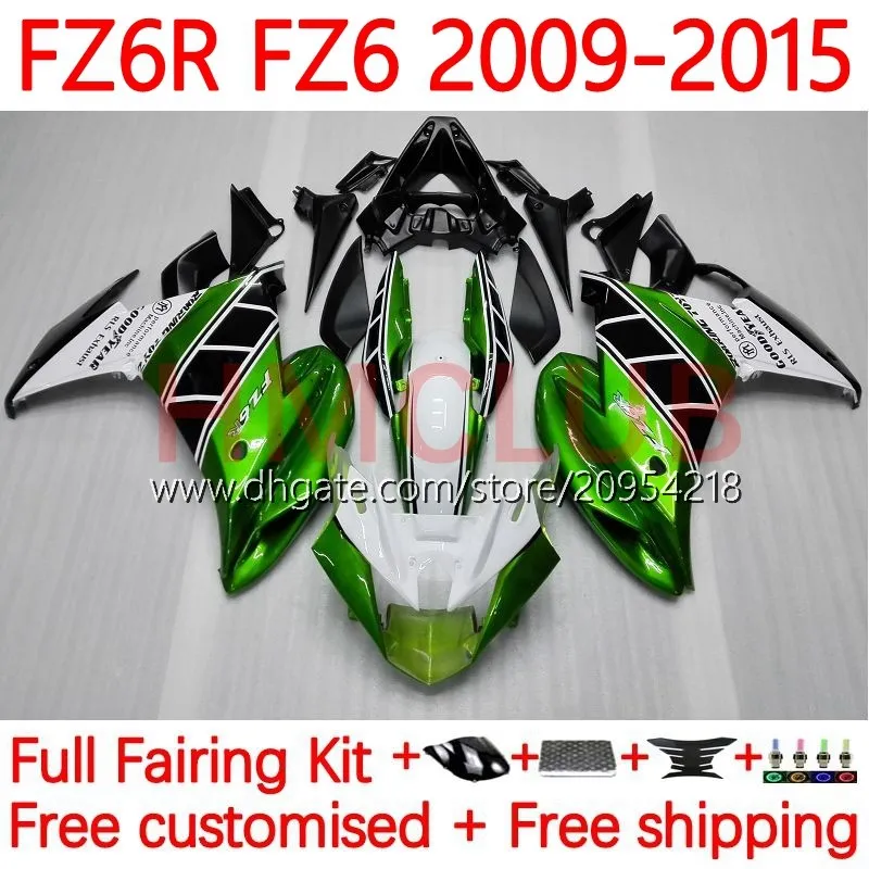 Kit de fadas para Yamaha fz6n fz6 fz 6r 6n 6 r n 600 09-15 Bodywork 31no.6 fz-6r fz600 fz6r 09 10 11 12 13 14 15 FZ-6n 2009 2012 2012 2012 2013 2014 2015 OEM Body Green Light Green Light Green Light