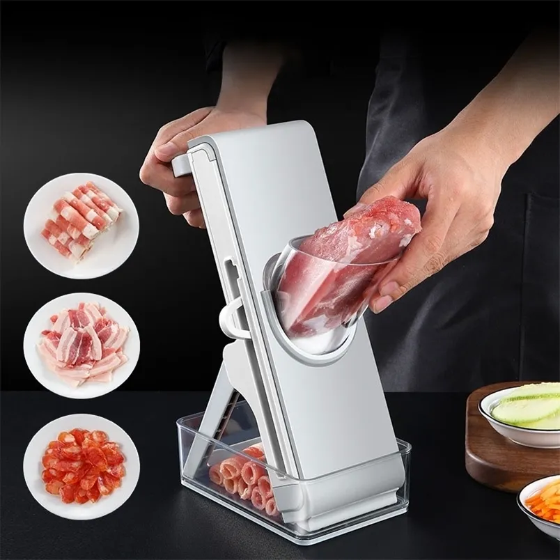 Multifunction Vegetable Cutter Meat Potato Slicer Carrot Grater Chopping Accessories Gadgets Steel Blade Kitchen Tool 220722