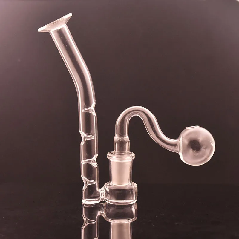 14mm Joint Glass Bong Adapter J Hook Water Bong Bubbler Ash Catcher DIY Accessories with Glass Oil Burner Pipe Mouthpiece Arc Filter 2pcs