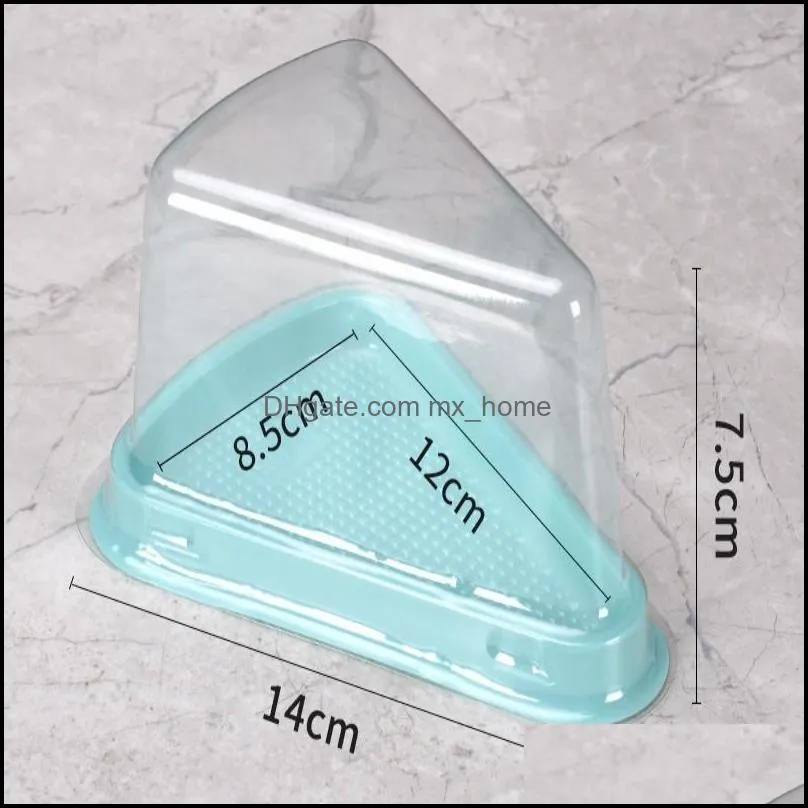 Transparent Plastic Cake Box Cheese Triangle Cakes Boxs Blister Restaurant Dessert Packaging