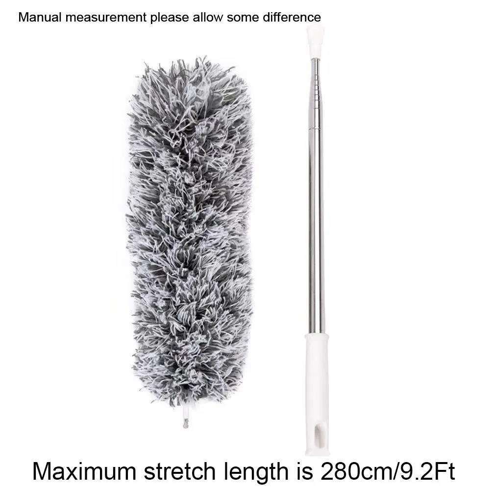 280cm Adjustable Telescopic Bending Feather Duster Brush Cobweb Duster Car Interior Vent Detailing Dust Removal Household Dusting House Cleaning Brushes HY0384
