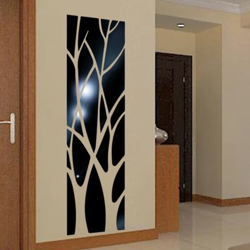 3d Wallpaper For Wall Mirror Wall Stickers Tree Branch Pattern