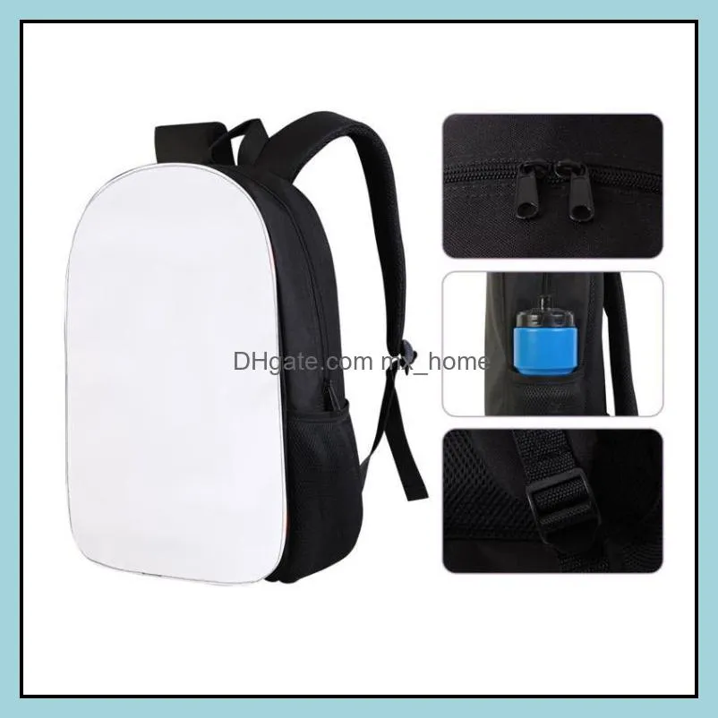 wholesale sublimation diy backpacks blank other office supplies heat transfer printing bag personal creative polyester school student bag