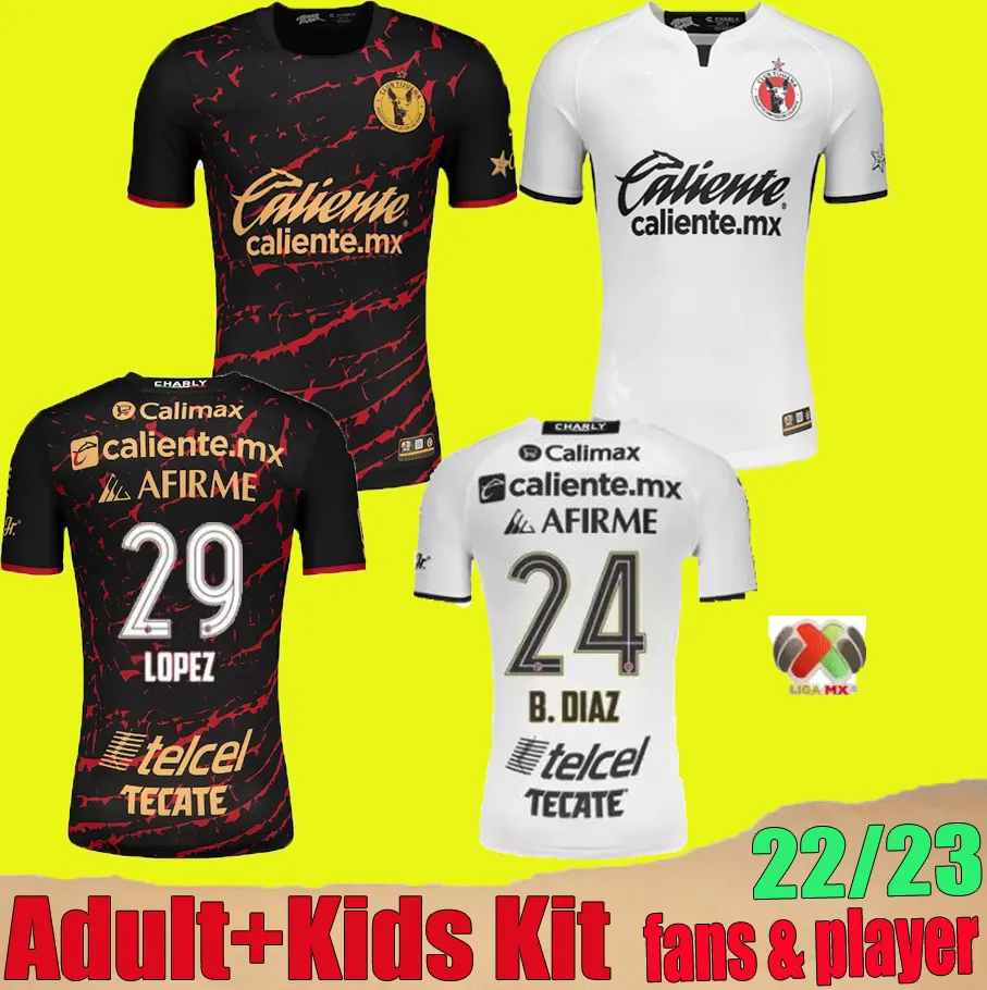 Liga MX 2022 Tijuana De Xolos Soccer Jersey 22 23 Club Manotas Martinez