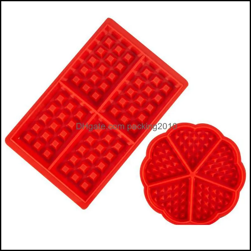 family silicone waffle mold maker pan microwave baking cookie cake muffin bakeware cooking tools kitchen accessories supplies & pastry