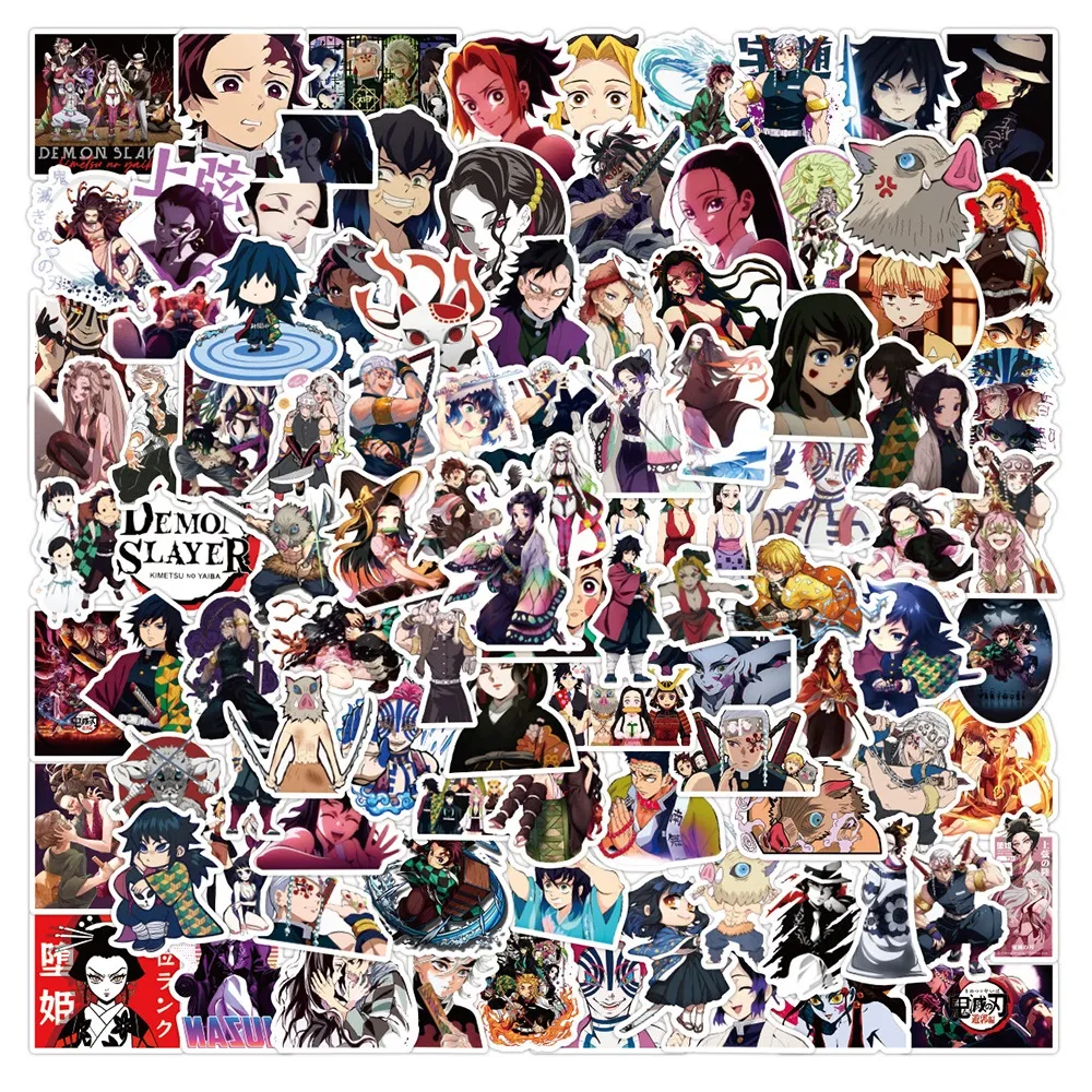 Cool Demon Slayer Stickers For Laptop Skateboard Luggage Anime Kimetsu Cool Demon Slayer Stickers For Laptop Skateboard Luggage Anime Kimetsu