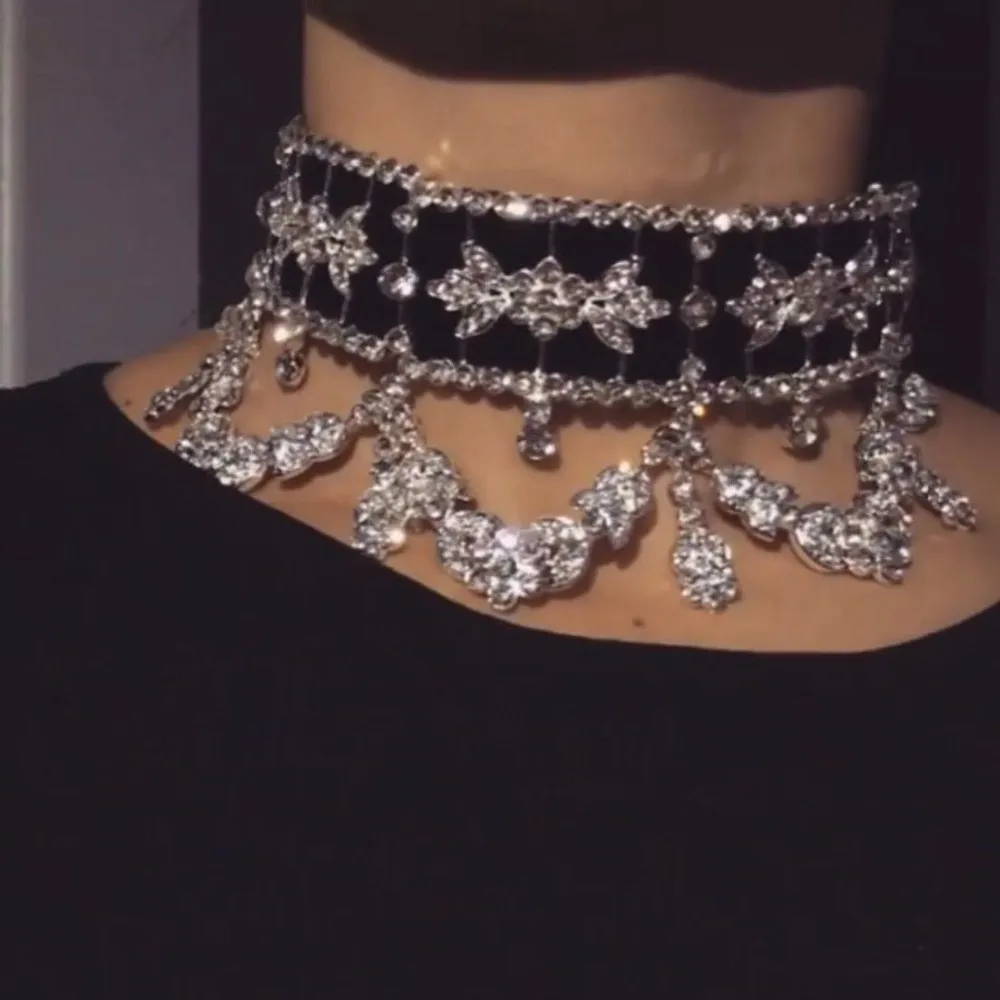 Silver Choker Necklaces For Women KMVEXO Big Maxi Statement