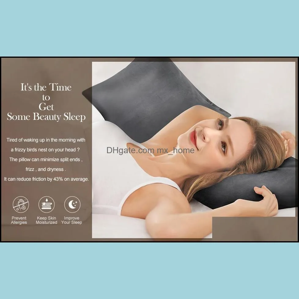 Silk Emulation Satin Pillowcase 20*26 20*30 20*36 inch Solid Color Pillow Cover Summer Ice Silk Pillow Case Bedding Supplie CG001
