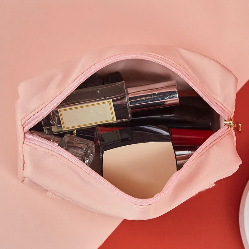 Borsa per il trucco Borsa per cosmetici di grande capacità con lettere in ciniglia Borsa per cosmetici da viaggio Custodia per organizer Bolsa De Articulos De Tocador Bolsas De Cosmeticos