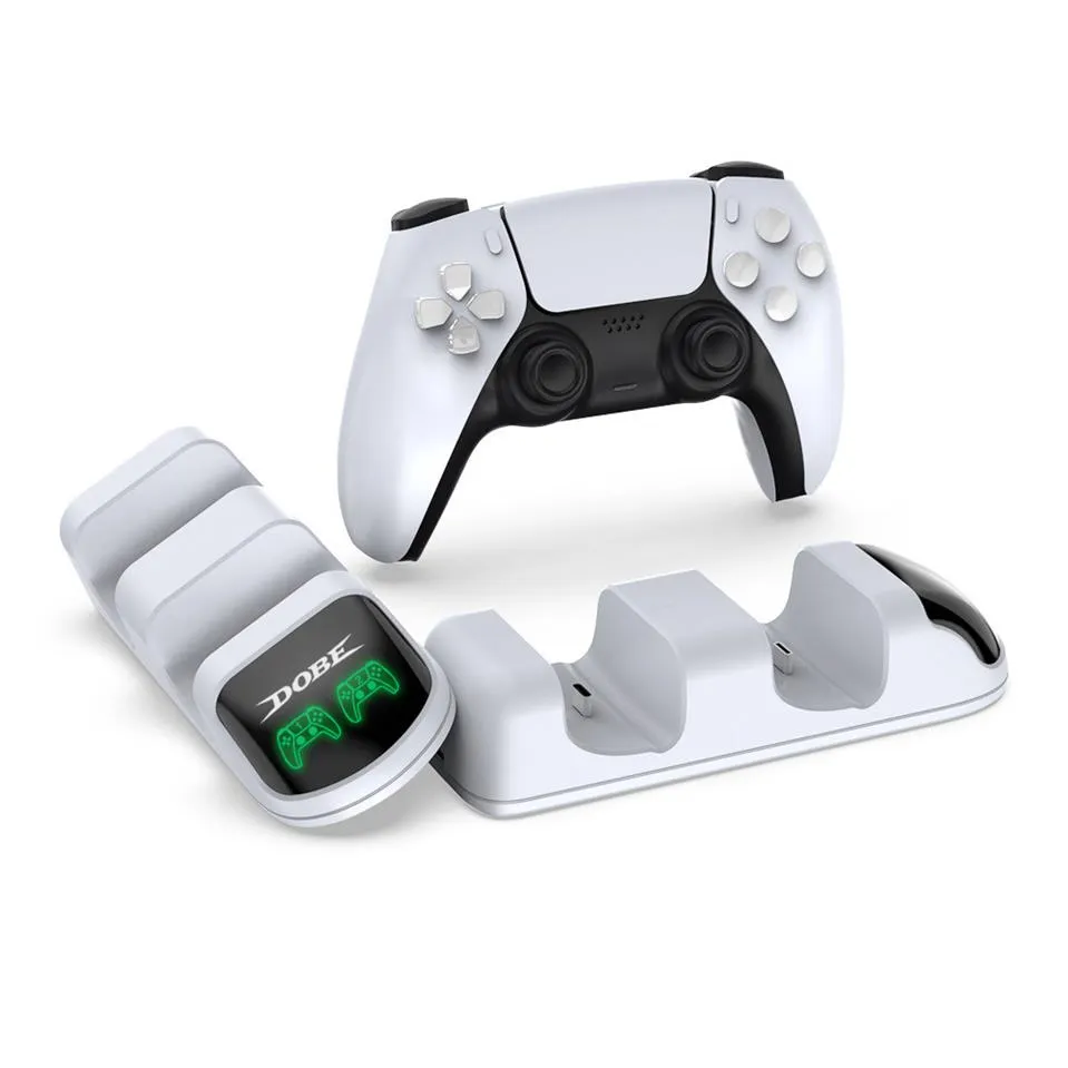 Dobe Dual Fast Charger 5 Controller Charger Station Charging Cradle Dock With LED Indicator for PS5 Gamepads266M