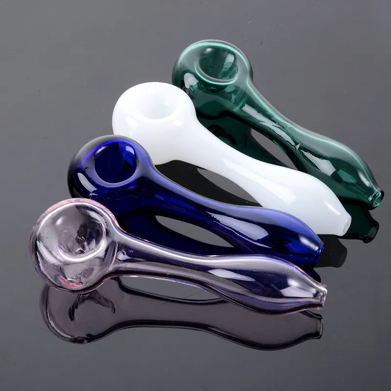 Olorful Smokig Pipes Tool for Tabacco Herb Portable Smoking Pipes Spoon Pip Handful Oil Burner Tobacco Pipe Accessories SW38 HSP01