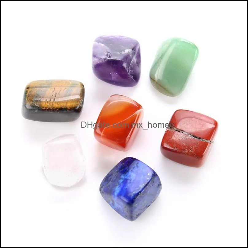 natural crystal chakra stone naturalstones gifts palm reiki healing crystals gemstones yoga energy 7pcs set wq734-wll