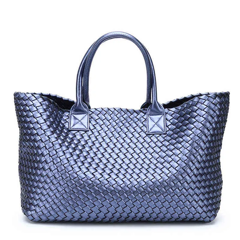 2019 Brand Design Woven Handbags For Women Bales Fashion Tide Weave Hand Shoulder Lady Large-capacity Purse Shopping Basket Bag AA220316