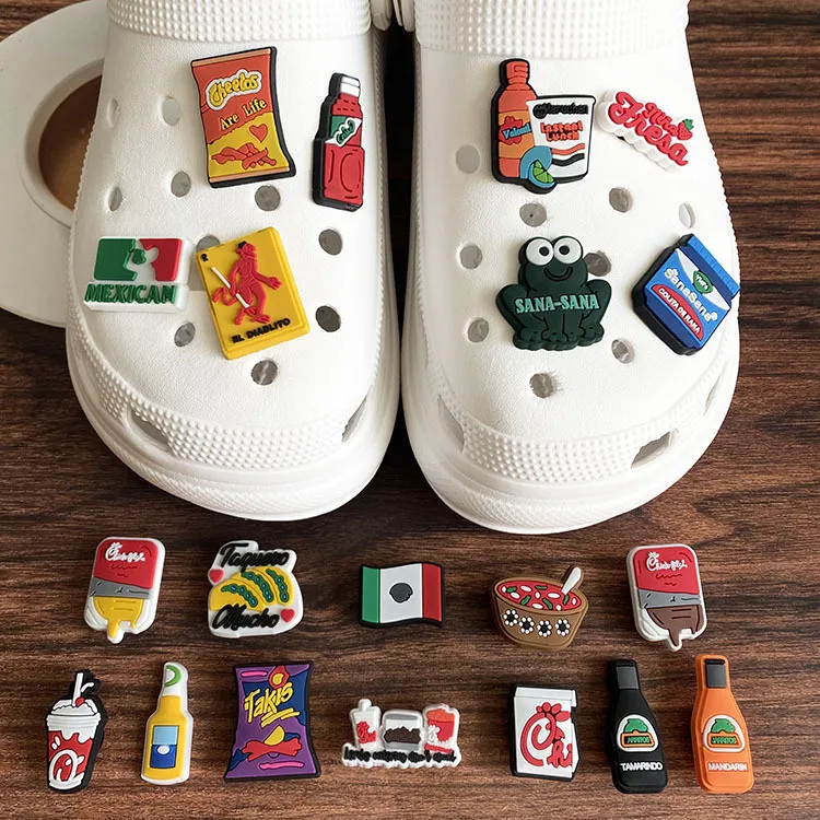 Ciondoli per scarpe messicane, Ciondoli per scarpe di ispirazione ispanica per la decorazione di sandali con zoccoli, Ciondoli per scarpe in PVC per scarpe da latino Accessori, Bomboniere per adolescenti Adulti