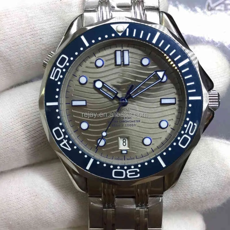 남성 자동 기계 운동 다이버 300m Relojes Mecanicos 007 Edition Watch Master Men Watches Sports Wristwatches