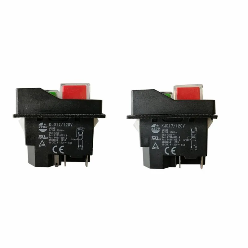Switch KJD17/120V Waterproof Push Button 4 Pin 5 16A