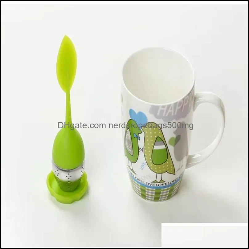 silicone tea infuser Leaf Silicone Infuser Food Grade make tea bag filter creative Stainless Steel Tea Strainers DHL Free Shipping 142