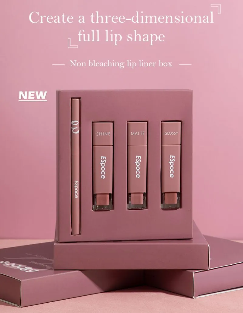 Nova chegada de alta qualidade Pudaier Espoce kit de lipsk lip lip lip shine brilho lip stick conjunto 120 pcs/lote dhl