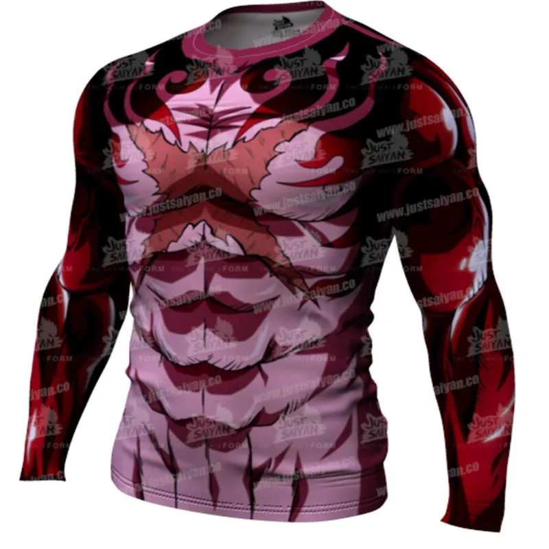 Herr t-shirts Summer Men's 3D Compression Shirt Bodybuilding Long Sleeve Anime Print T-shirt Cosplay Sweatshirt Warm Fitness Topsmen's