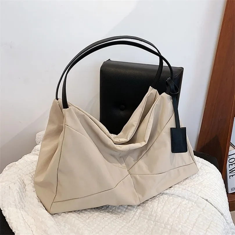 Bolsa de compras de lona luxuosa para mulheres Bolsas de ombro femininas tendência de alta capacidade Bolsa de compras 220714