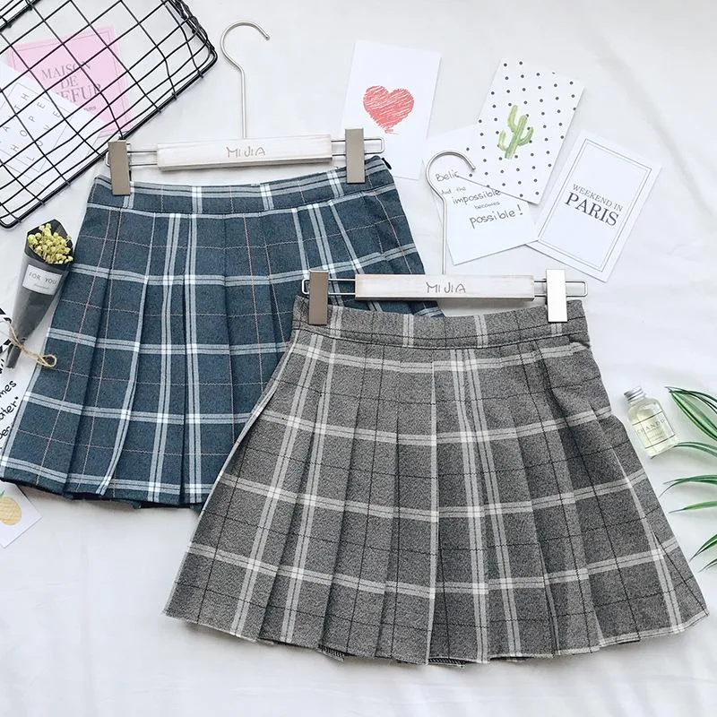 Kledingsets 2022 Stijl School uniform rok Koreaanse college windhoge taille plaid mode elegant geplooid