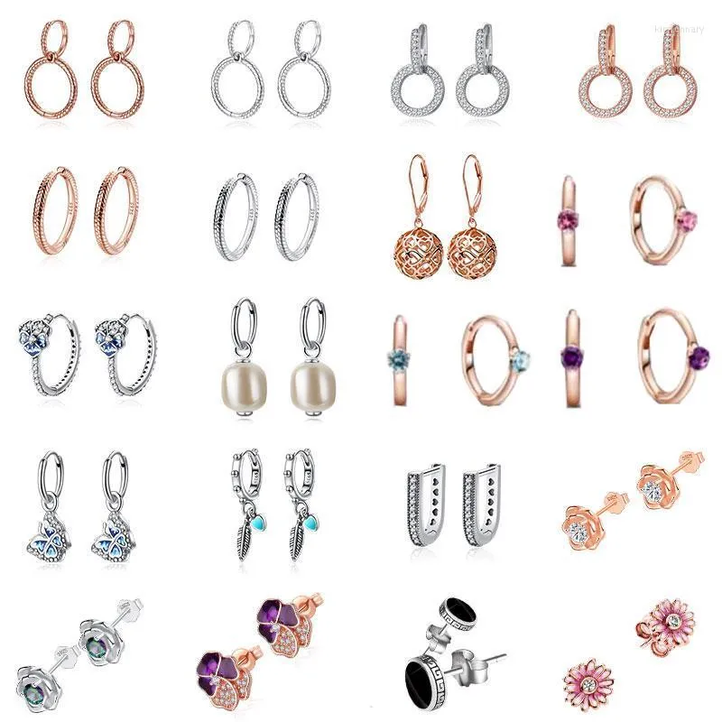 Hoop Huggie aankomst Pendientes Plata de Ley 925 Sparkling oorbellen voor vrouwen passen origineel merk Fine Jewelry MakeHoop Kirs22