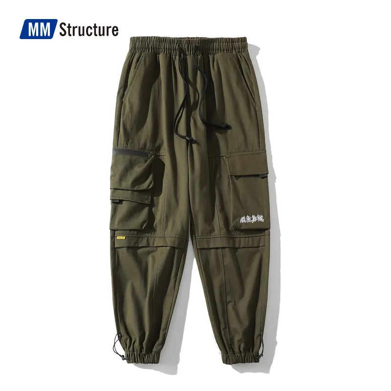 Men Cargo Pants Street Joggers Pants Hip Hop High Quality Cotton Harem Trousers Spring Harajuku Multi-Pocket Trousers