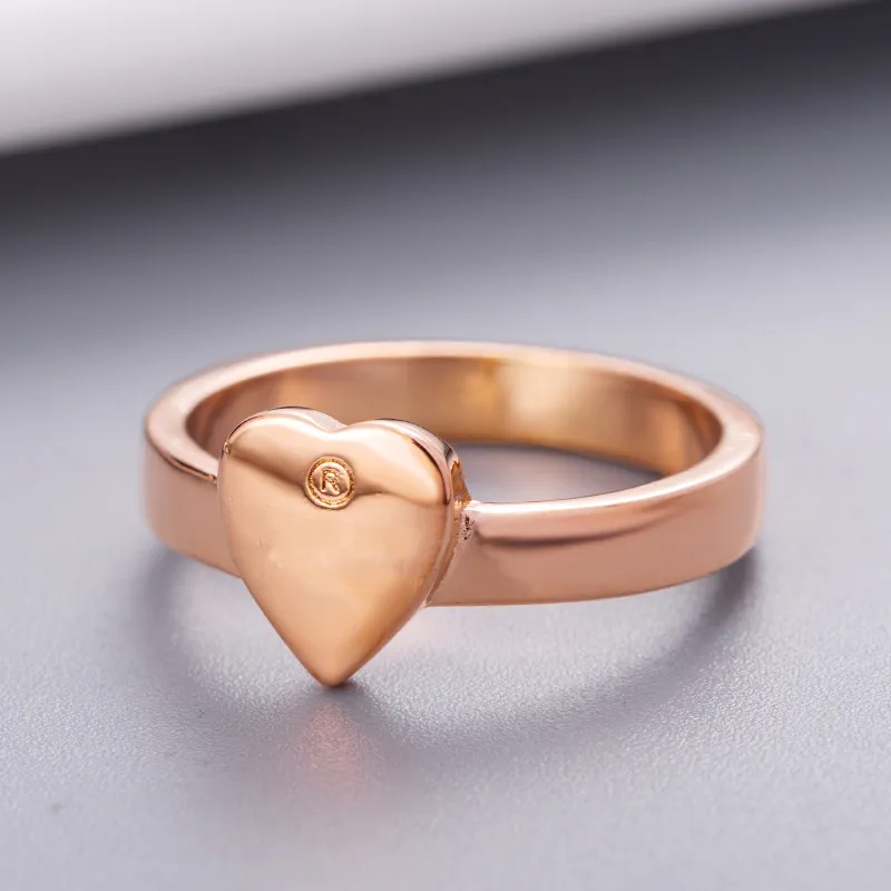 Brand Rings For Woman Man Heart Ring Enamel Designer Unisex Rings Circlet Fashion Jewelry with Box229C