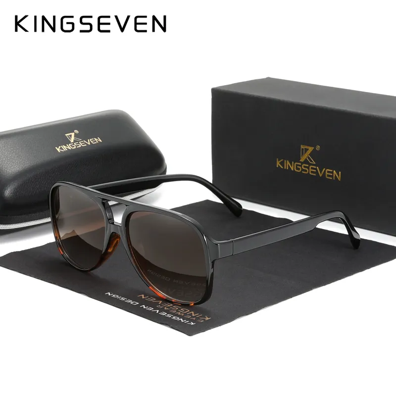 KINGSEVEN Classic Vintage Retro 70s Sunglasses for Women Men Large Squared Big Frame UV400 Sun Glasses 220511