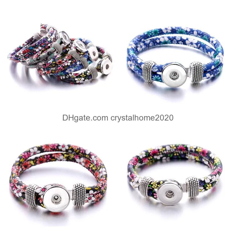Snap Button Bracelet For Women Children Charm Bracelets Crystalhome European And American Jewelry Diy Personalized 18mm Ethnic Wind N jllyWQ