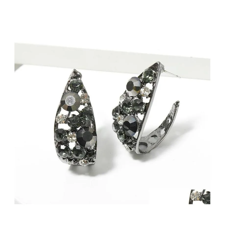 Dangle Chandelier Bohemian Fashion Jewelry Vintage Geometric Earrings Rhinstone Stud Drop Delivery Dhptm