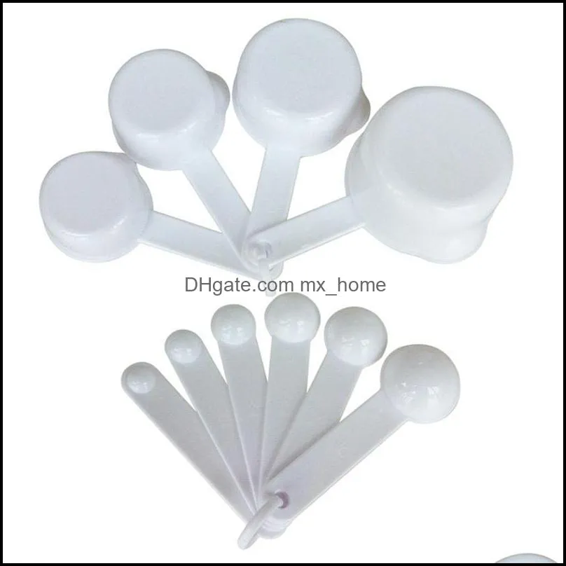 baking & pastry tools 10 pcs measure cups white 1 plastic ended spatula 14in 355mm kitchen