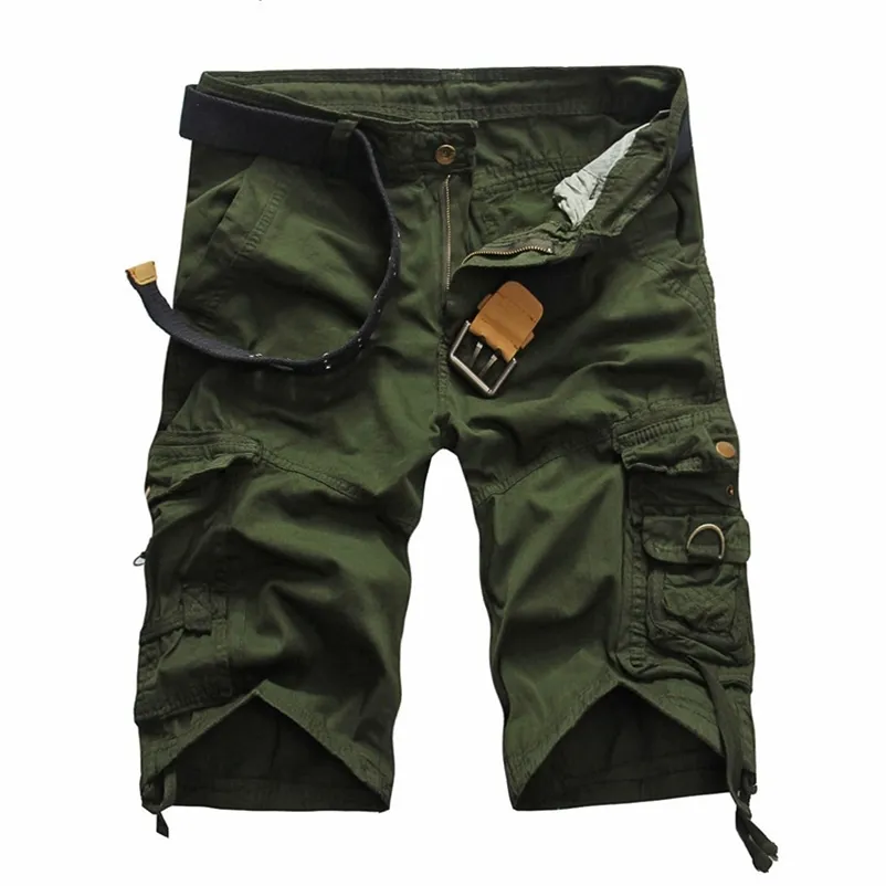 Pantaloncini cargo militari moda Mens Camouflage Tactical Men Cotton Work Pantaloni corti maschili casual Plus Size 220715